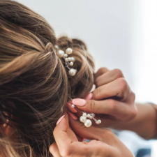 Chignon de mariée en confection