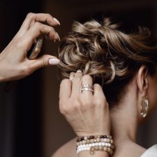 Photo de coiffage de mariée